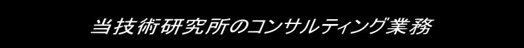当技術研究所のコンサルティング業務